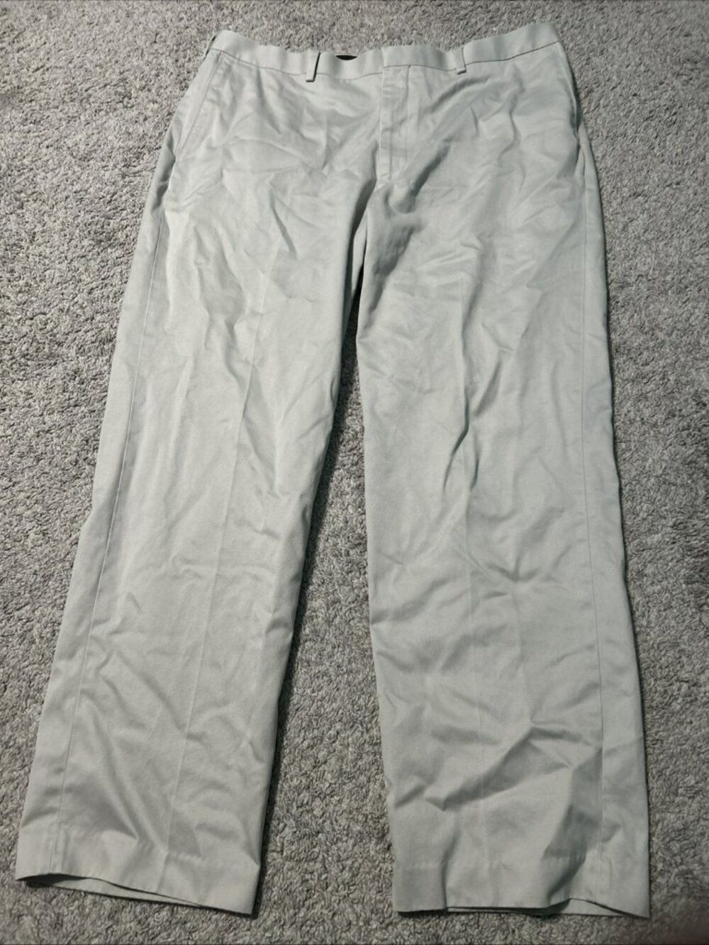 Axist Mens Dress Pants Tan Size 40/32 Cotton Flat Front Pre-Owned